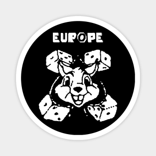 europe rabbit dice Magnet